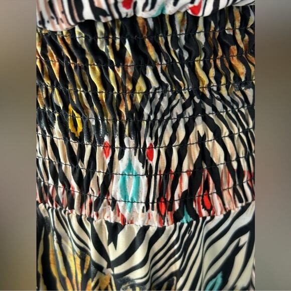 Y2K Vintage 90s Midi Dress Animal Print Just Love Size Medium - Picture 8 of 14